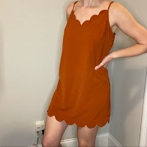 Scallop Trim Dress